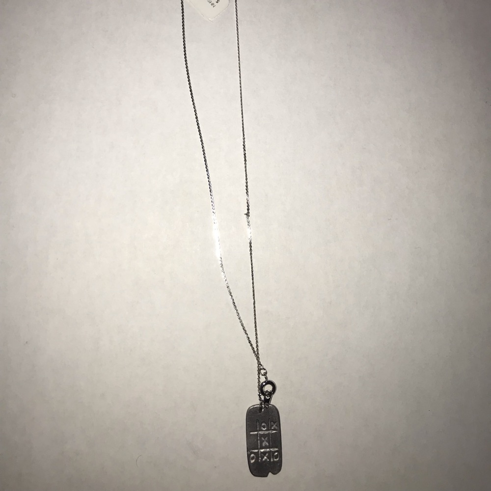 Brand new tic tac toe dog tag necklace.